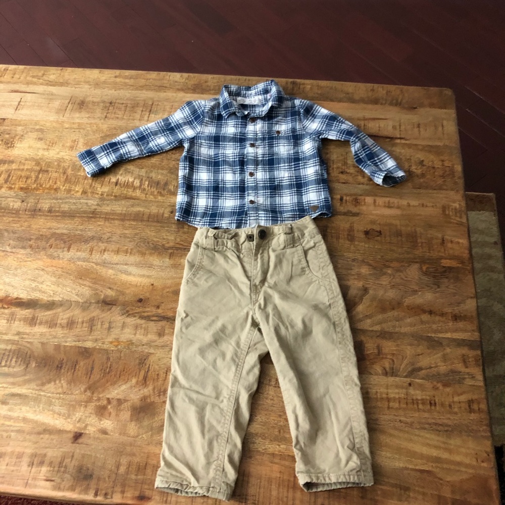 Zara toddler boy a shirt , gap pants